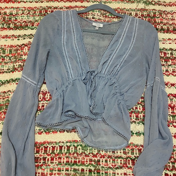 Tobi sheer tie blouse - Picture 1 of 2